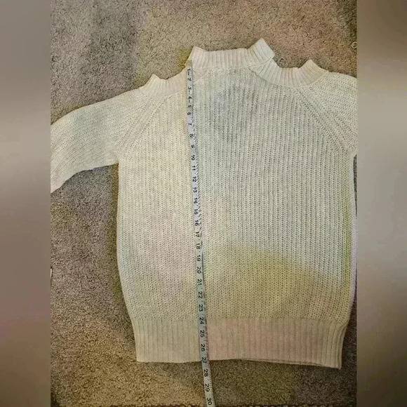 Free People Half Moon Bay Pullover Sweater Ivory Size Unknown PTP 20.5 - Picture 7 of 7